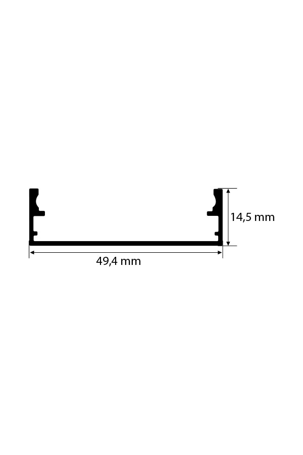 50x14 mm Kanal Led Profili 50x14 mm Kanal Led Profili